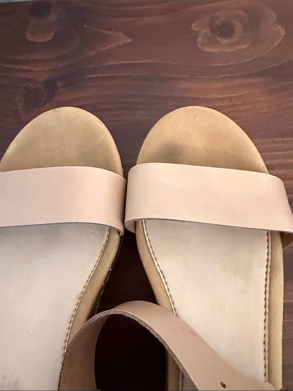 Steve Madden Leather Platform summer Sandals Neutral Resort Style Est. Sz 8
